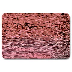 Pink  Waves Flow Series 2 Large Doormat  by DimitriosArt