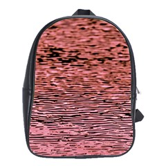 Pink  Waves Flow Series 2 School Bag (large) by DimitriosArt