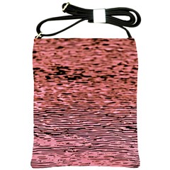 Pink  Waves Flow Series 2 Shoulder Sling Bag by DimitriosArt