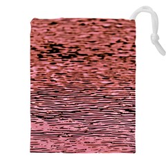 Pink  Waves Flow Series 2 Drawstring Pouch (4xl) by DimitriosArt