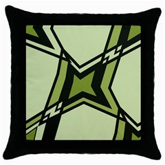 Abstract Pattern Geometric Backgrounds   Throw Pillow Case (black) by Eskimos