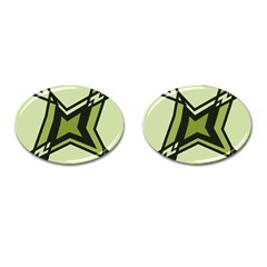 Abstract Pattern Geometric Backgrounds   Cufflinks (oval) by Eskimos