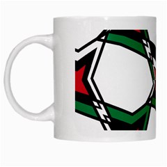 Abstract Pattern Geometric Backgrounds   White Mugs by Eskimos