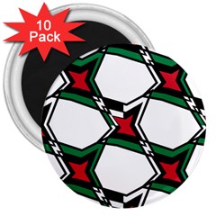 Abstract Pattern Geometric Backgrounds   3  Magnets (10 Pack)  by Eskimos