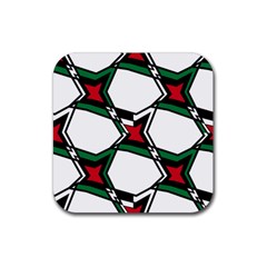 Abstract Pattern Geometric Backgrounds   Rubber Coaster (square)