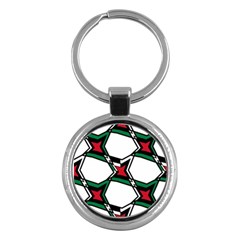 Abstract Pattern Geometric Backgrounds   Key Chain (round)