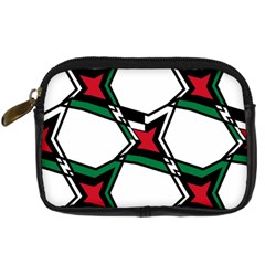 Abstract Pattern Geometric Backgrounds   Digital Camera Leather Case by Eskimos