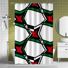 Abstract Pattern Geometric Backgrounds   Shower Curtain 48  X 72  (small)  by Eskimos