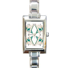 Abstract Pattern Geometric Backgrounds   Rectangle Italian Charm Watch by Eskimos