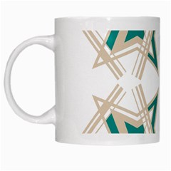 Abstract Pattern Geometric Backgrounds   White Mugs by Eskimos