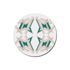 Abstract Pattern Geometric Backgrounds   Rubber Coaster (round) by Eskimos