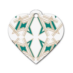 Abstract Pattern Geometric Backgrounds   Dog Tag Heart (one Side) by Eskimos