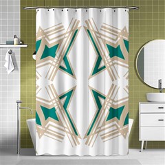 Abstract Pattern Geometric Backgrounds   Shower Curtain 48  X 72  (small)  by Eskimos