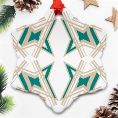 Abstract Pattern Geometric Backgrounds   Snowflake Ornament (two Sides) by Eskimos