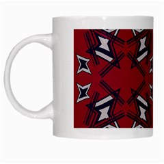 Abstract Pattern Geometric Backgrounds   White Mugs by Eskimos