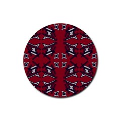 Abstract Pattern Geometric Backgrounds   Rubber Coaster (round) by Eskimos