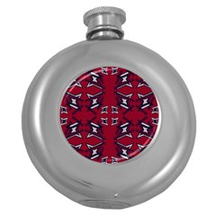 Abstract Pattern Geometric Backgrounds   Round Hip Flask (5 Oz) by Eskimos