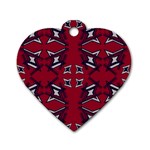 Abstract pattern geometric backgrounds   Dog Tag Heart (Two Sides) Front