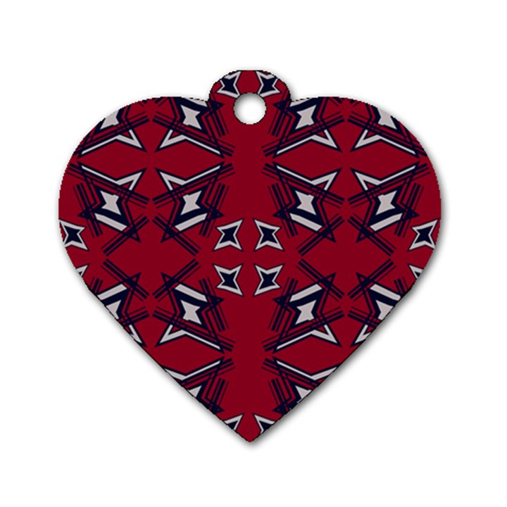 Abstract pattern geometric backgrounds   Dog Tag Heart (Two Sides)