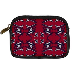 Abstract Pattern Geometric Backgrounds   Digital Camera Leather Case by Eskimos