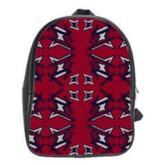 Abstract Pattern Geometric Backgrounds   School Bag (large) by Eskimos