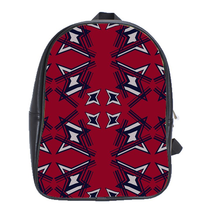 Abstract pattern geometric backgrounds   School Bag (XL)