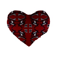 Abstract Pattern Geometric Backgrounds   Standard 16  Premium Heart Shape Cushions by Eskimos