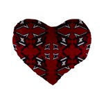 Abstract pattern geometric backgrounds   Standard 16  Premium Heart Shape Cushions Front