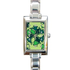 Abstract Pattern Geometric Backgrounds   Rectangle Italian Charm Watch by Eskimos