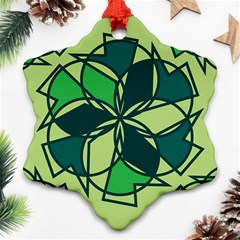 Abstract Pattern Geometric Backgrounds   Snowflake Ornament (two Sides) by Eskimos