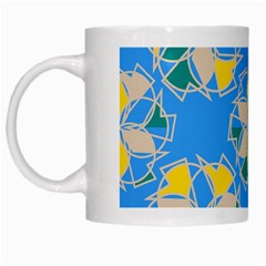 Abstract Pattern Geometric Backgrounds   White Mugs by Eskimos