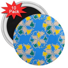 Abstract Pattern Geometric Backgrounds   3  Magnets (10 Pack)  by Eskimos