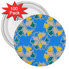 Abstract Pattern Geometric Backgrounds   3  Buttons (100 Pack)  by Eskimos