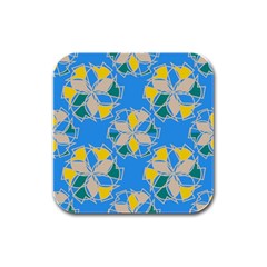 Abstract Pattern Geometric Backgrounds   Rubber Square Coaster (4 Pack) by Eskimos