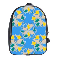 Abstract Pattern Geometric Backgrounds   School Bag (large) by Eskimos