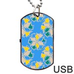 Abstract pattern geometric backgrounds   Dog Tag USB Flash (Two Sides) Back