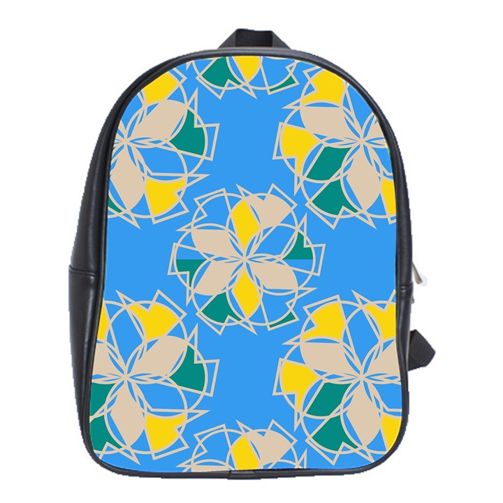 Abstract pattern geometric backgrounds   School Bag (XL)