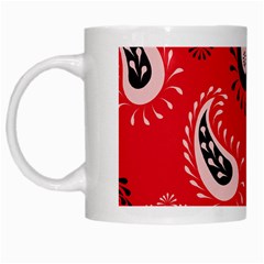 Floral Pattern Paisley Style Paisley Print   White Mugs by Eskimos