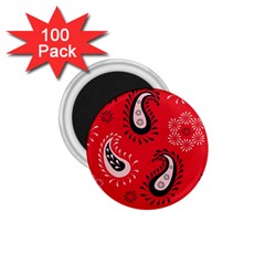 Floral Pattern Paisley Style Paisley Print   1 75  Magnets (100 Pack)  by Eskimos