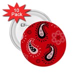 Floral pattern paisley style Paisley print.  2.25  Buttons (10 pack)  Front