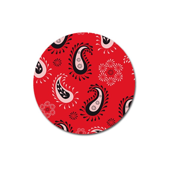 Floral pattern paisley style Paisley print.  Magnet 3  (Round)