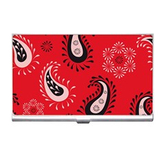 Floral Pattern Paisley Style Paisley Print   Business Card Holder by Eskimos