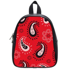 Floral Pattern Paisley Style Paisley Print   School Bag (small) by Eskimos