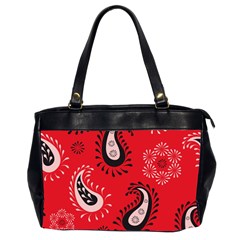 Floral Pattern Paisley Style Paisley Print   Oversize Office Handbag (2 Sides) by Eskimos