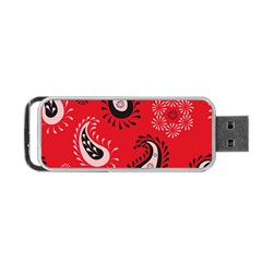 Floral Pattern Paisley Style Paisley Print   Portable Usb Flash (one Side) by Eskimos