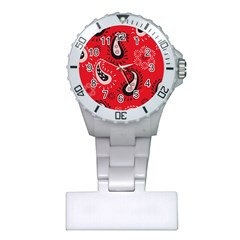 Floral Pattern Paisley Style Paisley Print   Plastic Nurses Watch by Eskimos