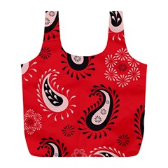 Floral Pattern Paisley Style Paisley Print   Full Print Recycle Bag (l) by Eskimos