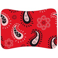 Floral Pattern Paisley Style Paisley Print   Velour Seat Head Rest Cushion by Eskimos