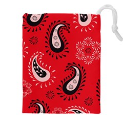 Floral Pattern Paisley Style Paisley Print   Drawstring Pouch (4xl) by Eskimos