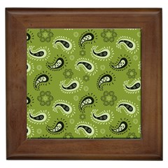 Floral Pattern Paisley Style Paisley Print   Framed Tile by Eskimos